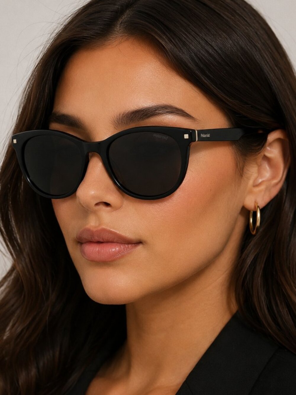 Polaroid Polarized Rounded Cat Eye Sunglasses